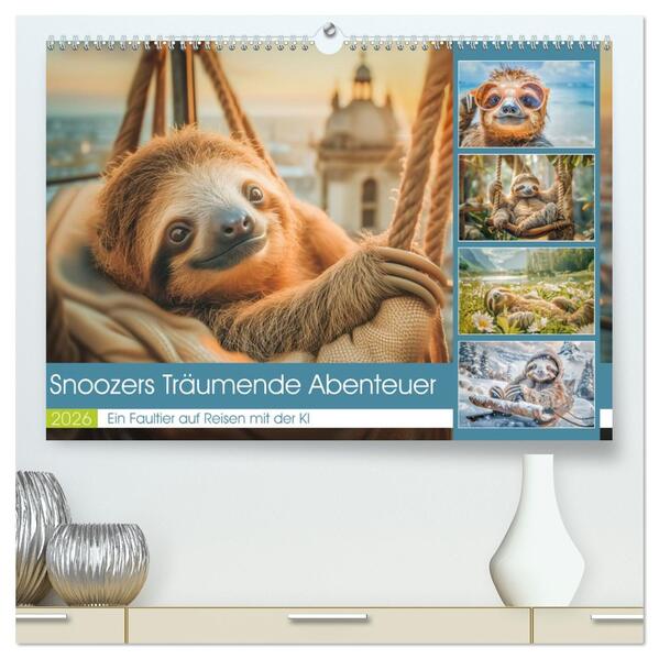 Snoozers Träumende Abenteuer (hochwertiger Premium Wandkalender 2026 DIN A2 quer) Kunstdruck in Hochglanz