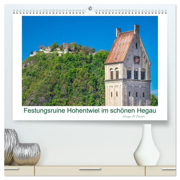 Festungsruine Hohentwiel im schönen Hegau (hochwertiger Premium Wandkalender 2026 DIN A2 quer) Kunstdruck in Hochglanz