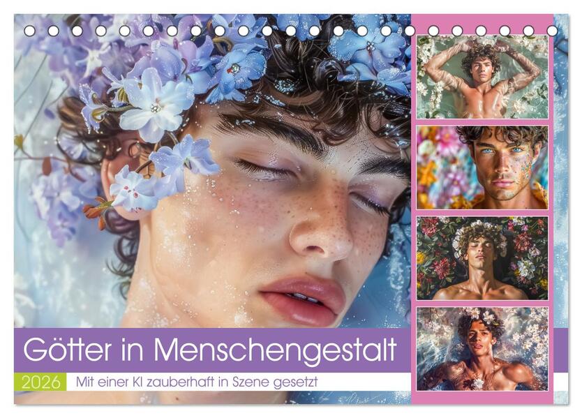 Götter in Menschengestalt (Tischkalender 2026 DIN A5 quer) CALVENDO Monatskalender