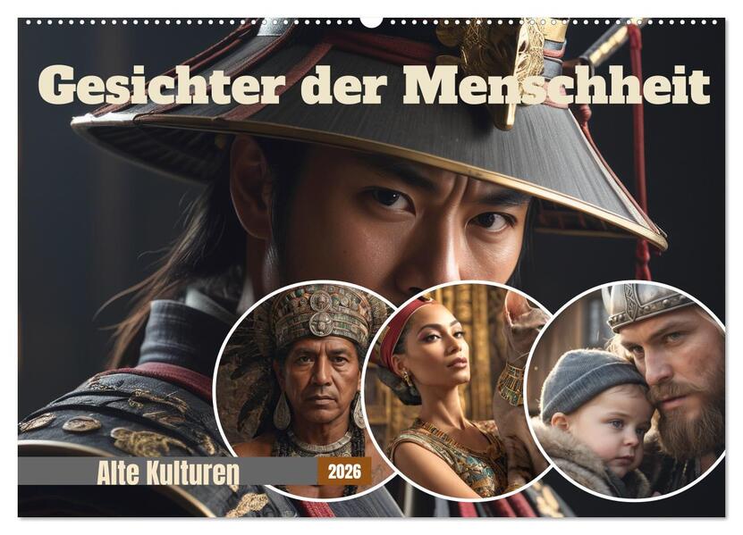 Gesichter der Menschheit (Wandkalender 2026 DIN A2 quer) CALVENDO Monatskalender