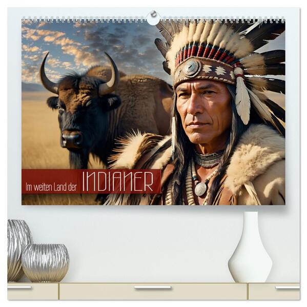 Im weiten Land der Indianer (hochwertiger Premium Wandkalender 2026 DIN A2 quer) Kunstdruck in Hochglanz