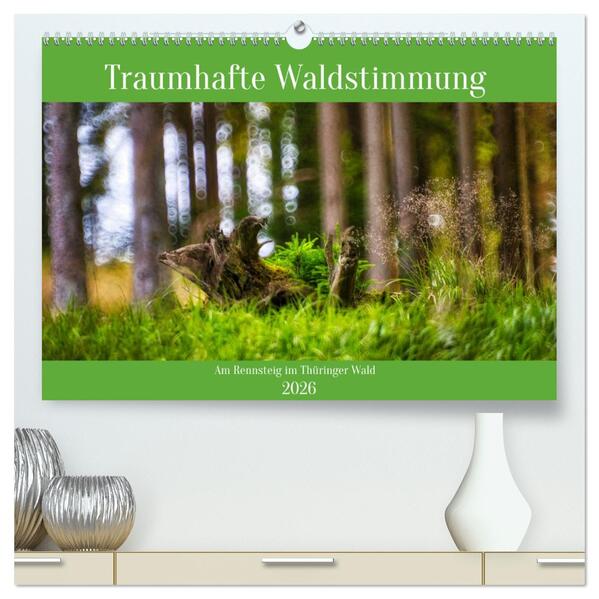 Traumhafte Waldstimmung am Rennsteig im Thüringer Wald (hochwertiger Premium Wandkalender 2026 DIN A2 quer) Kunstdruck in Hochglanz