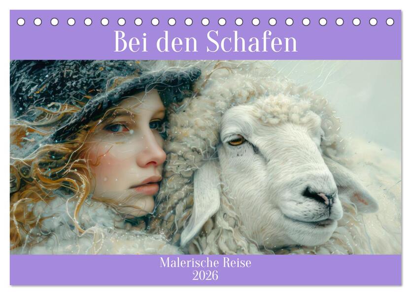 Bei den Schafen - Malerische Reise (Tischkalender 2026 DIN A5 quer) CALVENDO Monatskalender