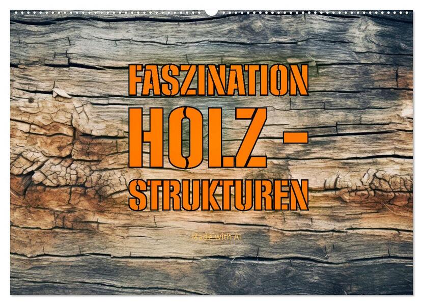 Faszination HOLZ - Strukturen (Wandkalender 2026 DIN A2 quer) CALVENDO Monatskalender