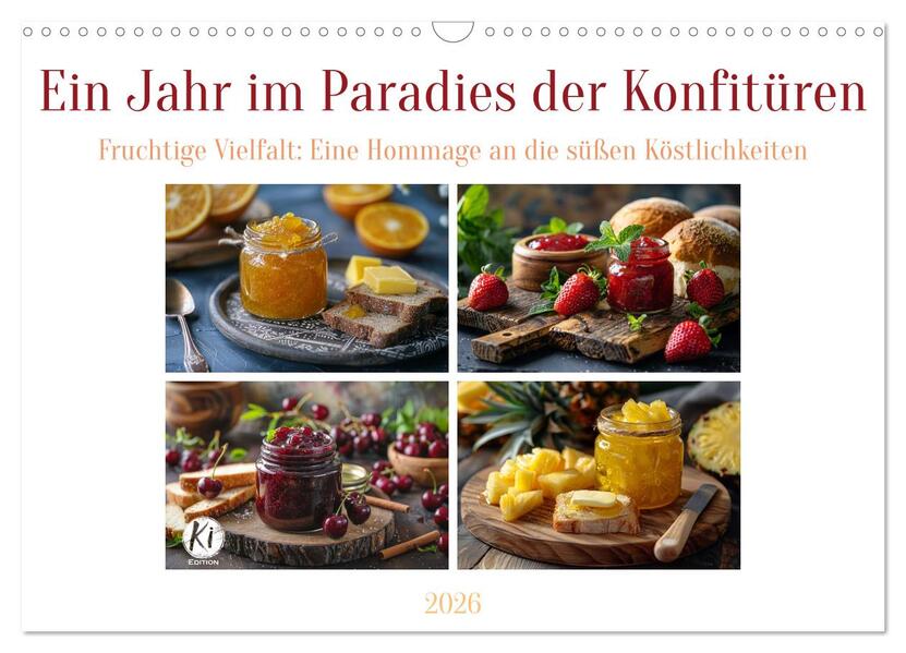 Ein Jahr im Paradies der Konfitüren (Wandkalender 2026 DIN A3 quer) CALVENDO Monatskalender