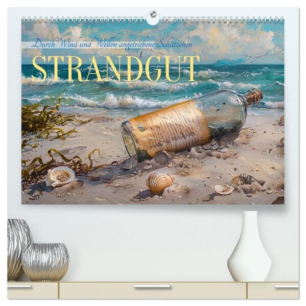 Strandgut (hochwertiger Premium Wandkalender 2026 DIN A2 quer) Kunstdruck in Hochglanz