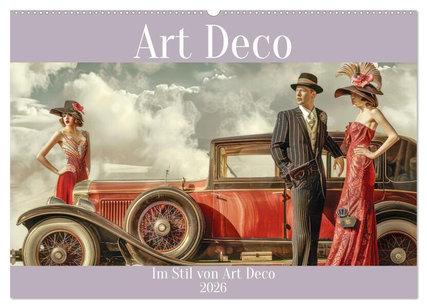 Art Deco - Im Stil von Art Deco (Wandkalender 2026 DIN A2 quer) CALVENDO Monatskalender