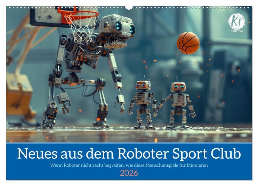 Neues aus dem Roboter Sport Club (Wandkalender 2026 DIN A2 quer) CALVENDO Monatskalender