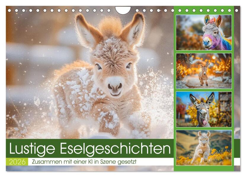 Lustige Eselgeschichten (Wandkalender 2026 DIN A4 quer) CALVENDO Monatskalender