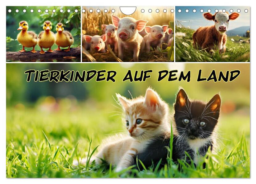 Tierkinder auf dem Land (Wandkalender 2026 DIN A4 quer) CALVENDO Monatskalender