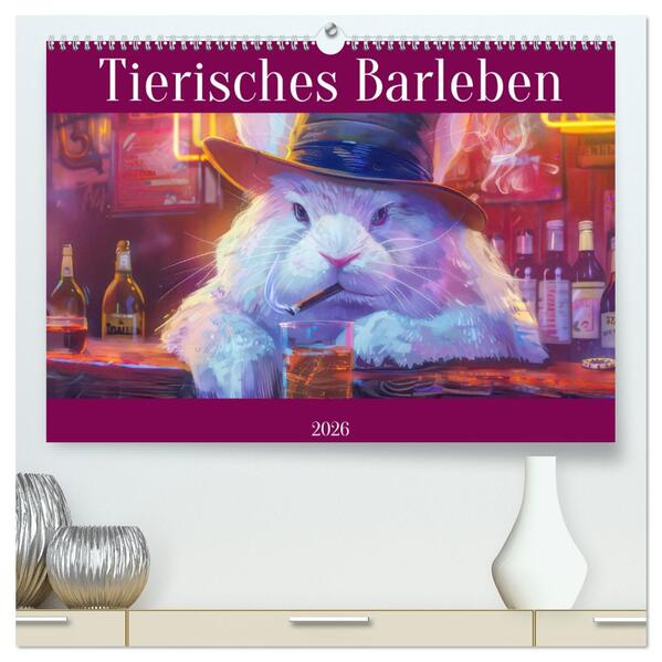 Tierisches Barleben (hochwertiger Premium Wandkalender 2026 DIN A2 quer) Kunstdruck in Hochglanz