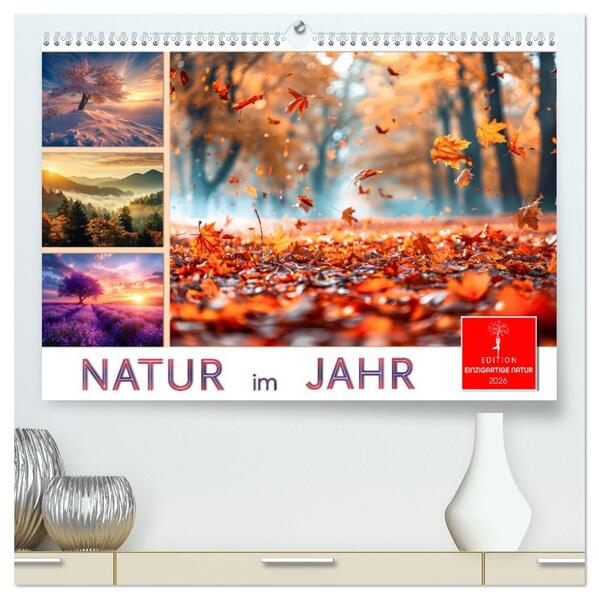 Natur im Jahr (hochwertiger Premium Wandkalender 2026 DIN A2 quer) Kunstdruck in Hochglanz
