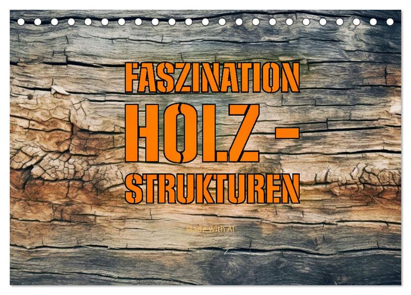 Faszination HOLZ - Strukturen (Tischkalender 2026 DIN A5 quer) CALVENDO Monatskalender