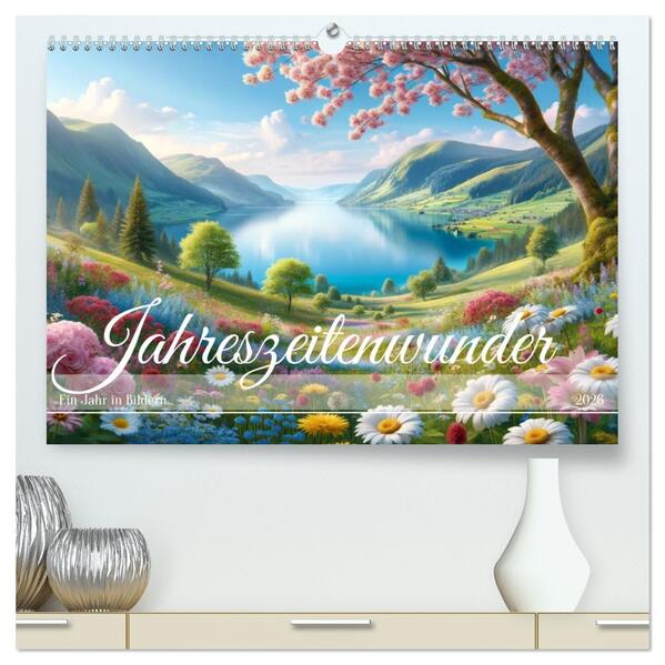 Jahreszeitenwunder: Ein Jahr in Bildern (hochwertiger Premium Wandkalender 2026 DIN A2 quer) Kunstdruck in Hochglanz