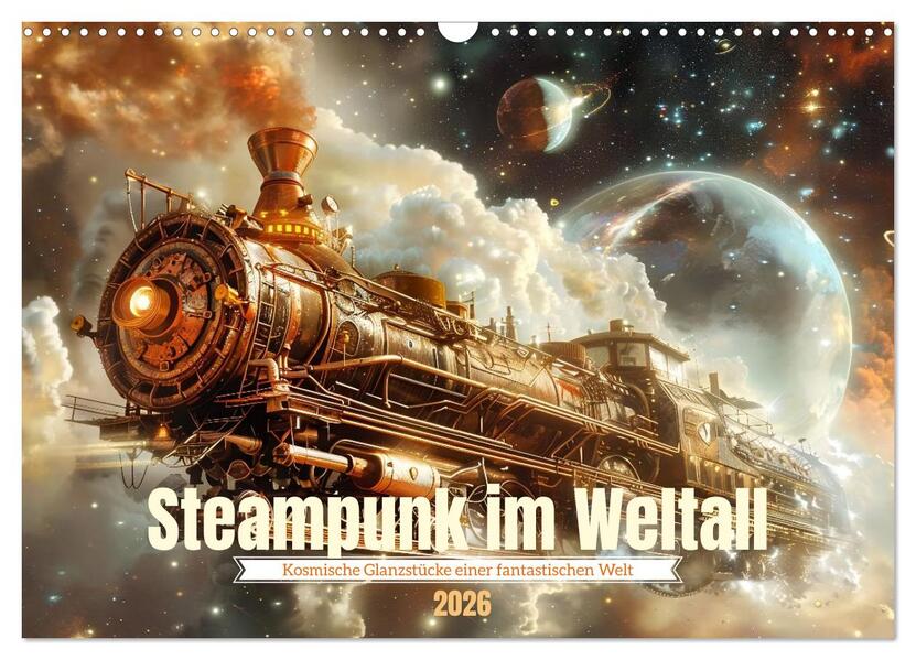 Steampunk im Weltall (Wandkalender 2026 DIN A3 quer) CALVENDO Monatskalender