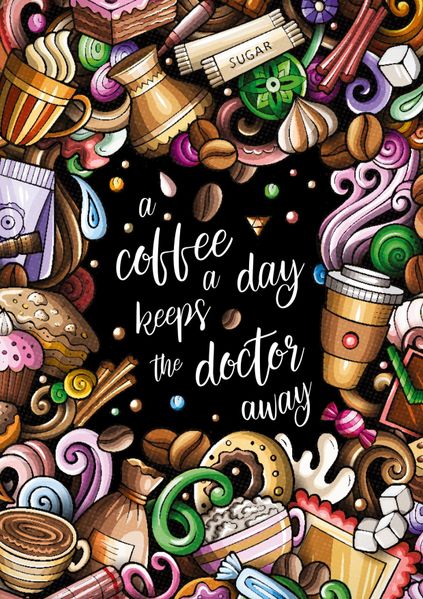 A Coffee a Day Keeps the Doctor Away - Das entspannende Malbuch für Kaffee-Liebhaber