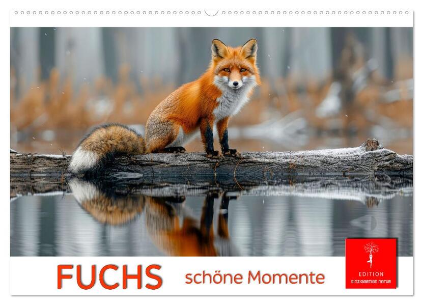 Fuchs - schöne Momente (Wandkalender 2026 DIN A2 quer) CALVENDO Monatskalender
