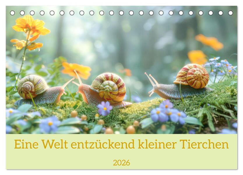 Eine Welt entzückend kleiner Tierchen (Tischkalender 2026 DIN A5 quer) CALVENDO Monatskalender