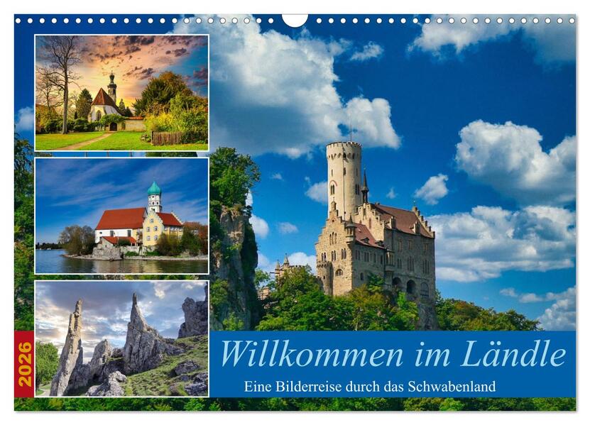 Willkommen im Ländle (Wandkalender 2026 DIN A3 quer) CALVENDO Monatskalender