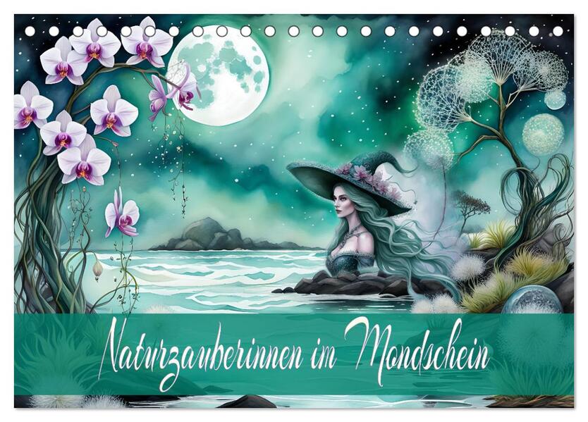 Naturzauberinnen im Mondschein (Tischkalender 2026 DIN A5 quer) CALVENDO Monatskalender