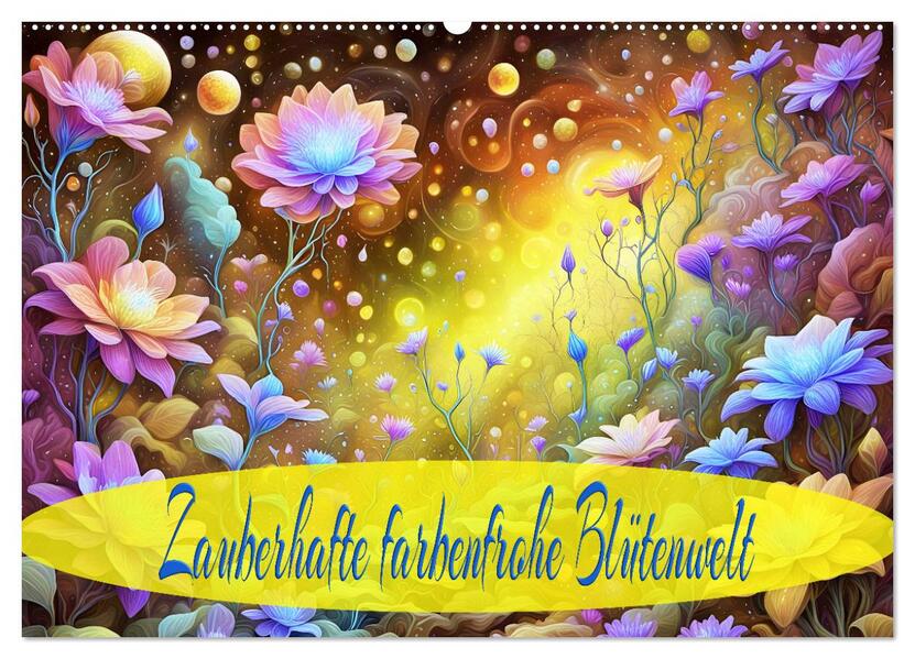 Zauberhafte farbenfrohe Blütenwelt (Wandkalender 2026 DIN A2 quer) CALVENDO Monatskalender