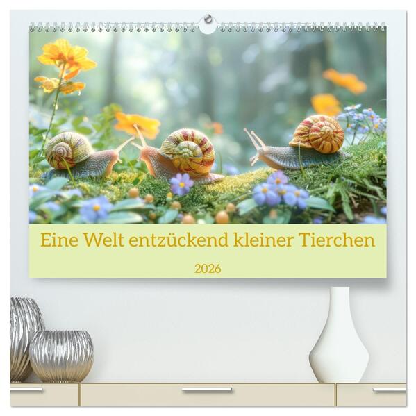 Eine Welt entzückend kleiner Tierchen (hochwertiger Premium Wandkalender 2026 DIN A2 quer) Kunstdruck in Hochglanz