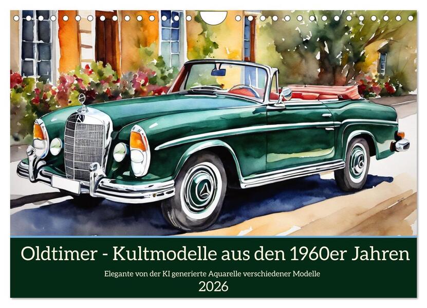 Oldtimer - Kultmodelle aus den 1960er Jahren (Wandkalender 2026 DIN A4 quer) CALVENDO Monatskalender