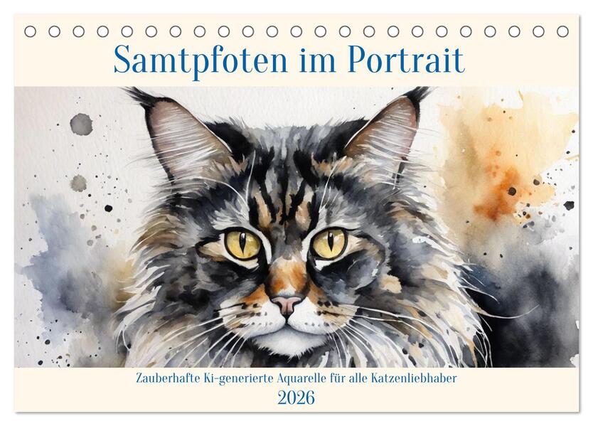 Samtpfoten im Portrait (Tischkalender 2026 DIN A5 quer) CALVENDO Monatskalender