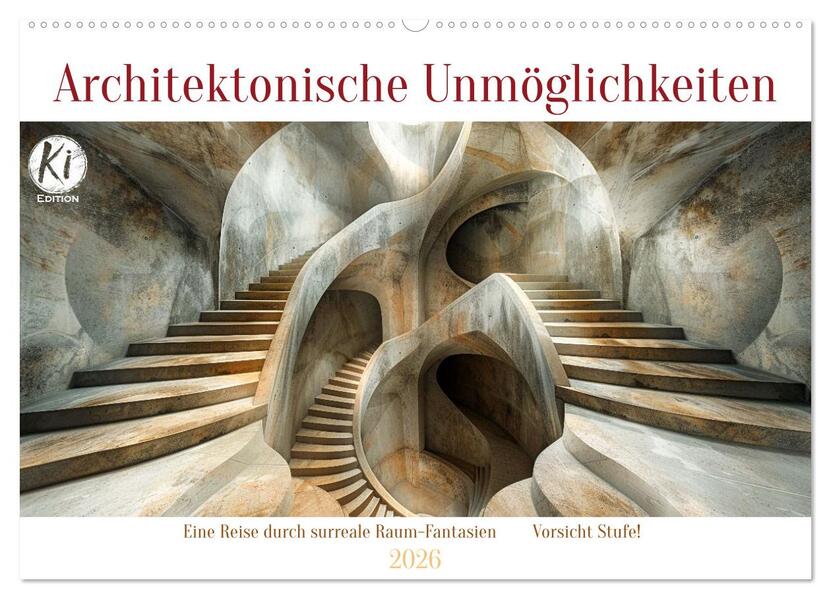 Architektonische Unmöglichkeiten (Wandkalender 2026 DIN A2 quer) CALVENDO Monatskalender