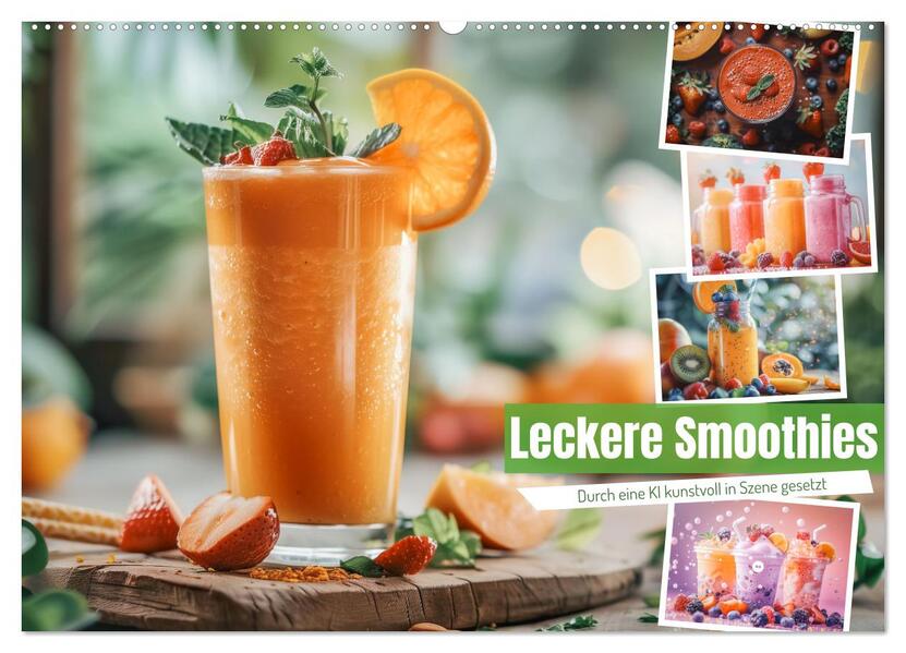 Leckere Smoothies (Wandkalender 2026 DIN A2 quer) CALVENDO Monatskalender