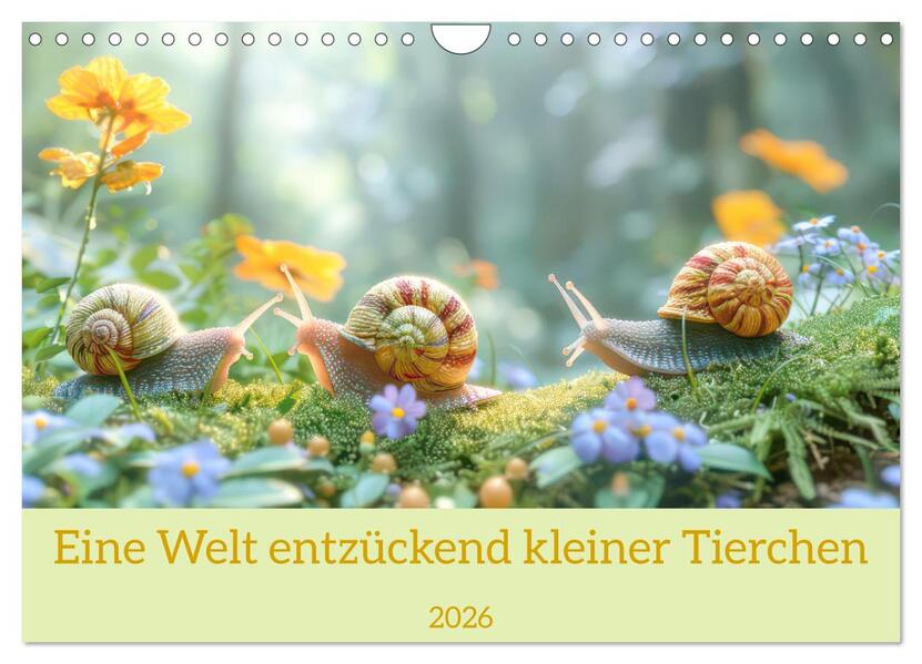 Eine Welt entzückend kleiner Tierchen (Wandkalender 2026 DIN A4 quer) CALVENDO Monatskalender