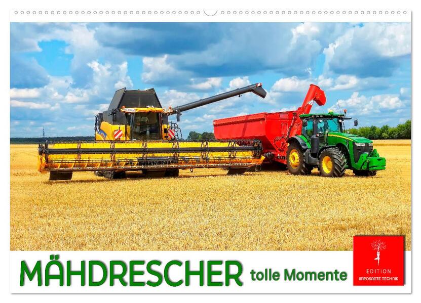 Mähdrescher - tolle Momente (Wandkalender 2026 DIN A2 quer) CALVENDO Monatskalender