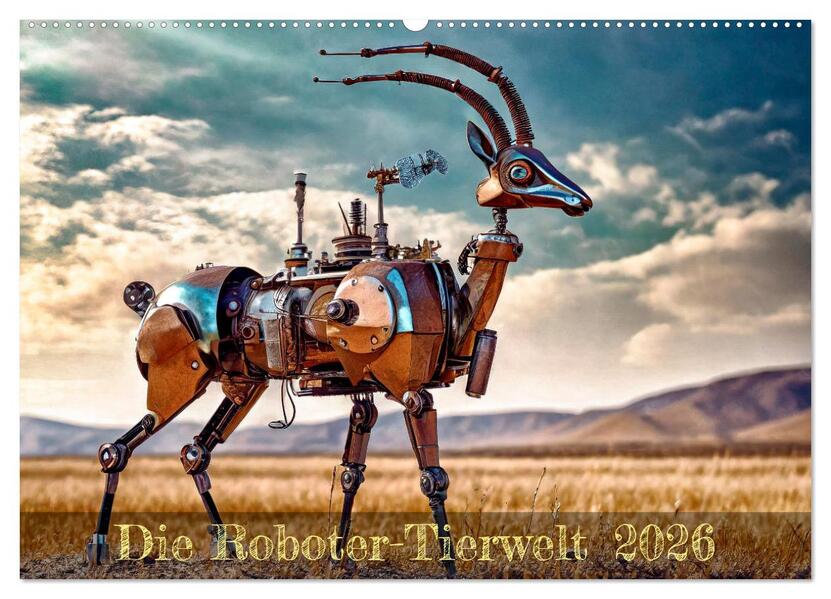 Die Roboter-Tierwelt (Wandkalender 2026 DIN A2 quer) CALVENDO Monatskalender