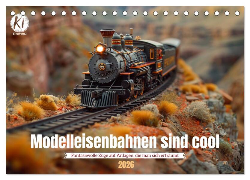 Modelleisenbahnen sind cool (Tischkalender 2026 DIN A5 quer) CALVENDO Monatskalender