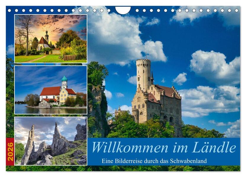 Willkommen im Ländle (Wandkalender 2026 DIN A4 quer) CALVENDO Monatskalender