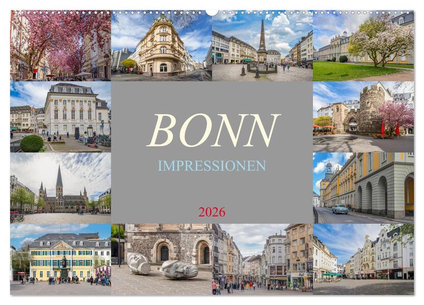 Bonn Impressionen (Wandkalender 2026 DIN A2 quer) CALVENDO Monatskalender