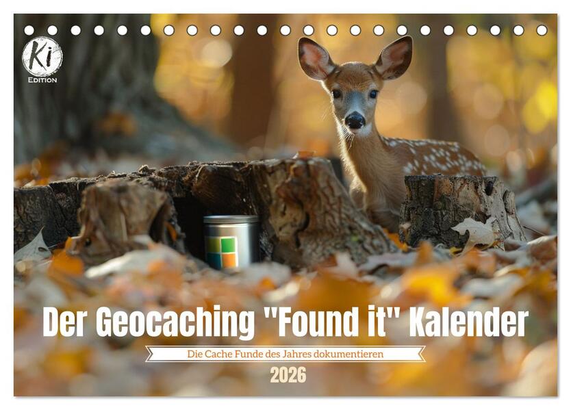 Der Geocaching Found it Kalender (Tischkalender 2026 DIN A5 quer) CALVENDO Monatskalender