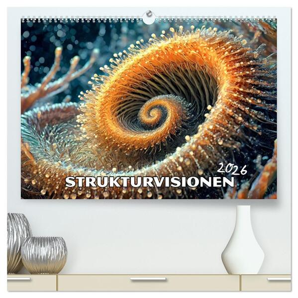 Strukturvisionen (hochwertiger Premium Wandkalender 2026 DIN A2 quer) Kunstdruck in Hochglanz