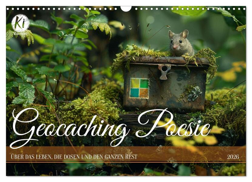 Geocaching Poesie (Wandkalender 2026 DIN A3 quer) CALVENDO Monatskalender