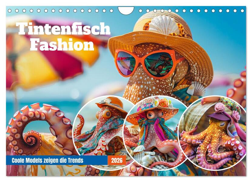 Tintenfisch Fashion. Coole Models zeigen die Trends (Wandkalender 2026 DIN A4 quer) CALVENDO Monatskalender