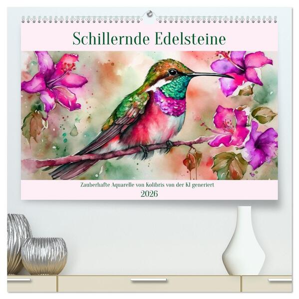 Schillernde Edelsteine (hochwertiger Premium Wandkalender 2026 DIN A2 quer) Kunstdruck in Hochglanz