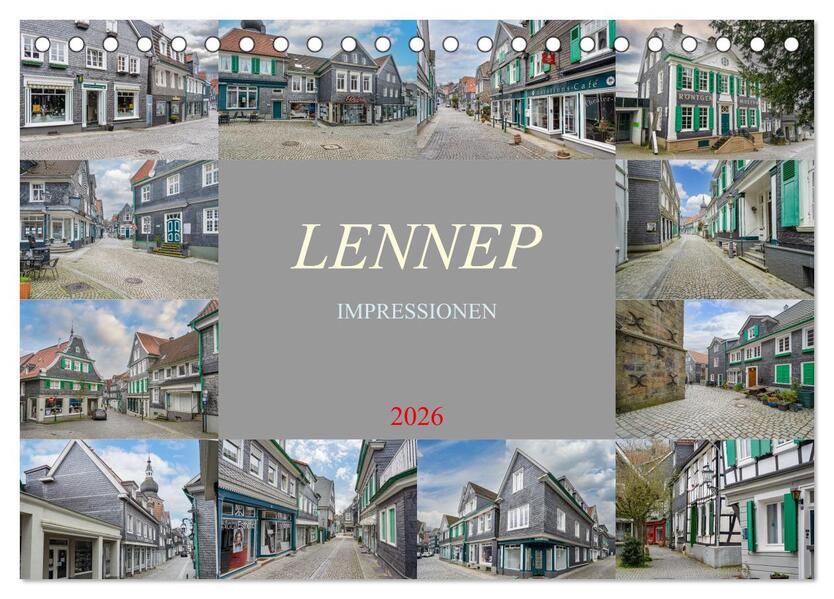 Lennep Impressionen (Tischkalender 2026 DIN A5 quer) CALVENDO Monatskalender