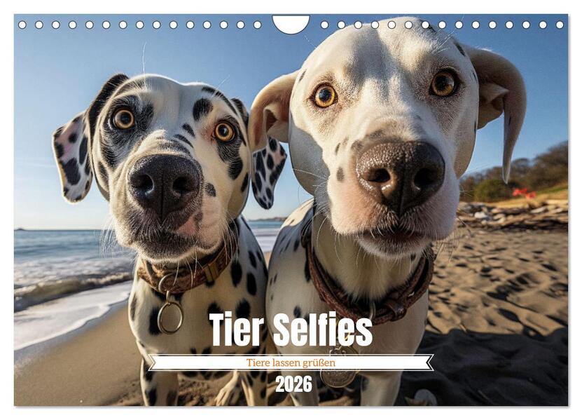 Tier Selfies (Wandkalender 2026 DIN A4 quer) CALVENDO Monatskalender