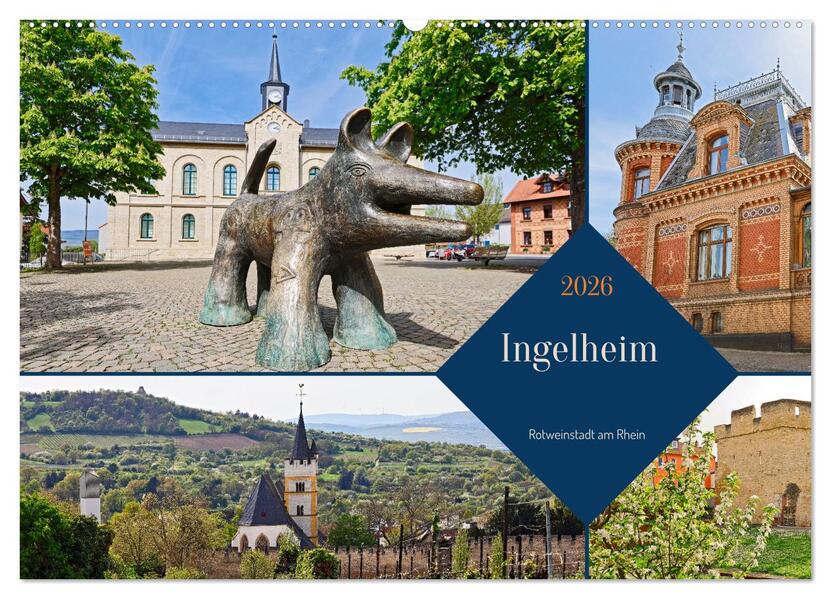 Ingelheim - Rotweinstadt am Rhein (Wandkalender 2026 DIN A2 quer) CALVENDO Monatskalender