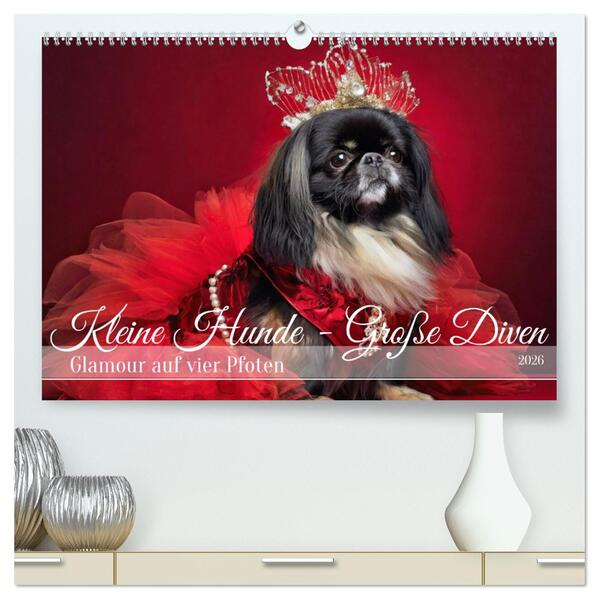 Kleine Hunde - Große Diven (hochwertiger Premium Wandkalender 2026 DIN A2 quer) Kunstdruck in Hochglanz