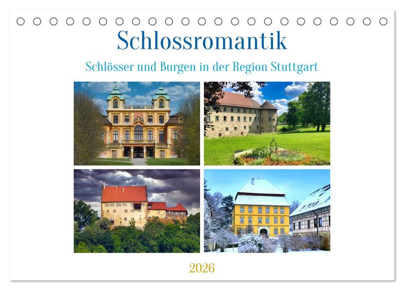 Schlossromantik (Tischkalender 2026 DIN A5 quer) CALVENDO Monatskalender