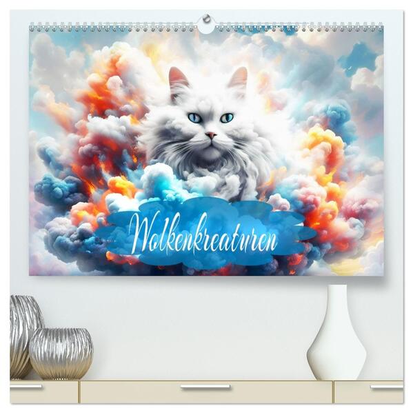 Wolkenkreaturen (hochwertiger Premium Wandkalender 2026 DIN A2 quer) Kunstdruck in Hochglanz