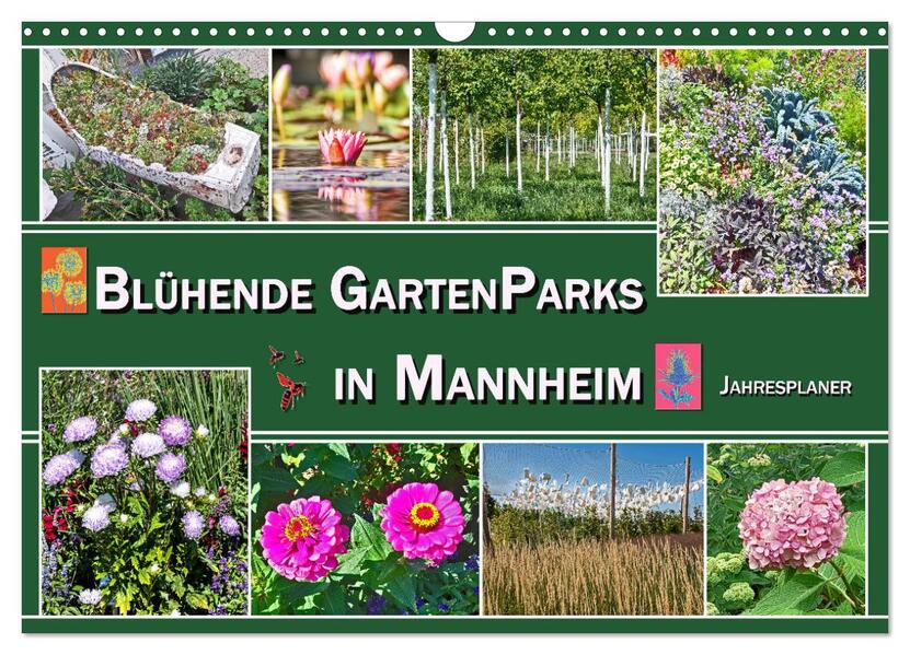 Blühende Gartenparks in Mannheim (Wandkalender 2026 DIN A3 quer) CALVENDO Monatskalender