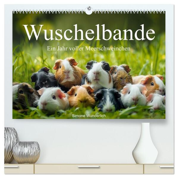 Wuschelbande - Ein Jahr voller Meerschweinchen (hochwertiger Premium Wandkalender 2026 DIN A2 quer) Kunstdruck in Hochglanz