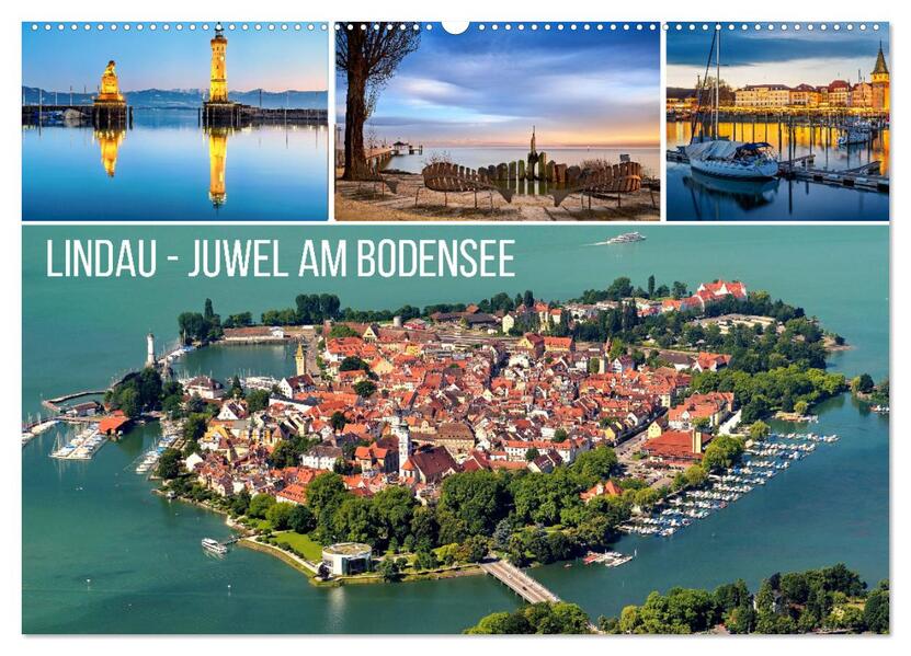 Lindau - Juwel am Bodensee (Wandkalender 2026 DIN A2 quer) CALVENDO Monatskalender